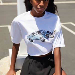 BRANDY MELVILLE CAR RACER CROP TOP TEE